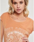 T-Shirt Arco Floral marron clair
